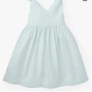 Hope & Henry mint green sleeveless bow shoulder swing dress - little girls 5